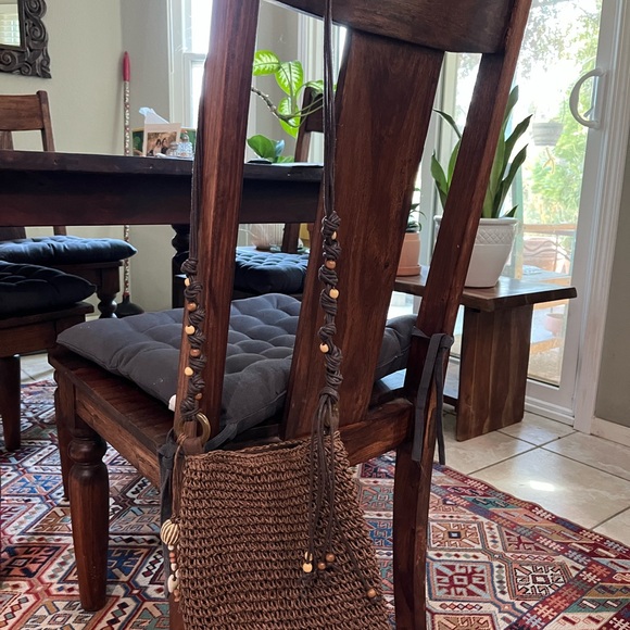 Brown raffia Shoulder Bag - Picture 3 of 9